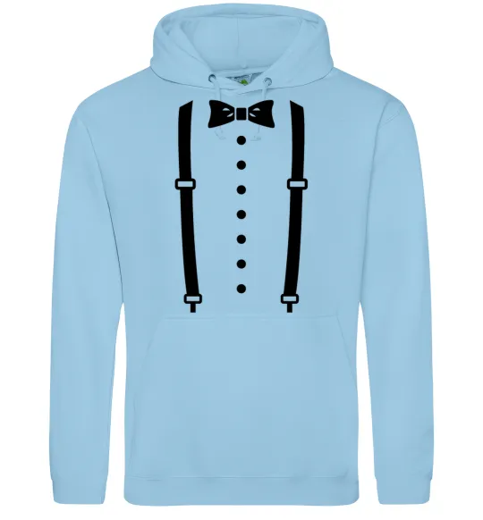 Мужская толстовка (худи) Метелик та підтяжки Голубой фото