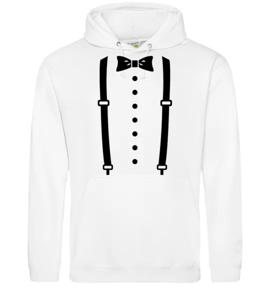 Жіноча толстовка (худі) Метелик та підтяжки Білий фото