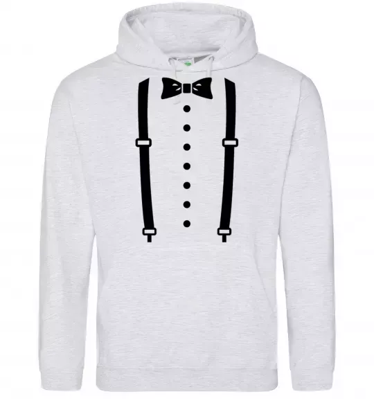 Жіноча толстовка (худі) Метелик та підтяжки Сірий меланж фото