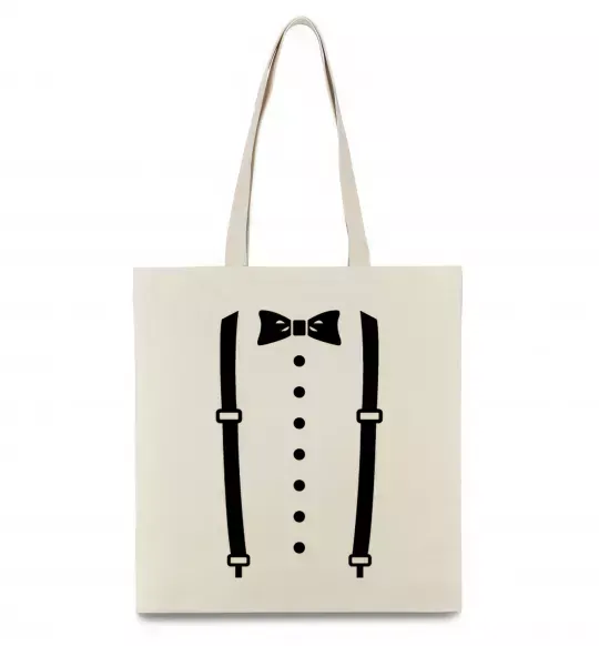 Эко-сумка Метелик та підтяжки Бежевый фото