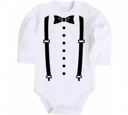 Детский боди Метелик та підтяжки Белый фото