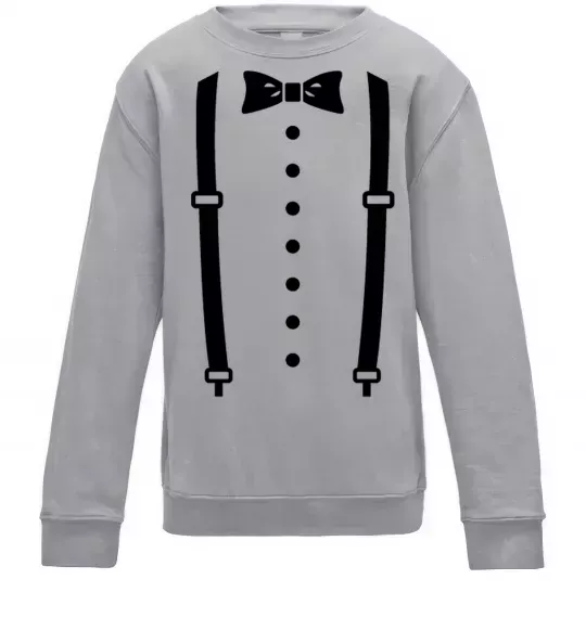 Детский Свитшот Метелик та підтяжки Серый меланж фото