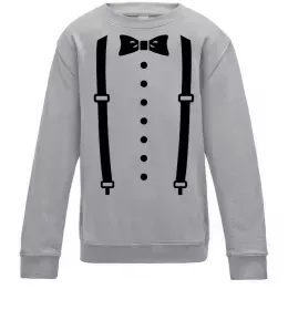 Дитячий світшот Метелик та підтяжки Сірий меланж фото