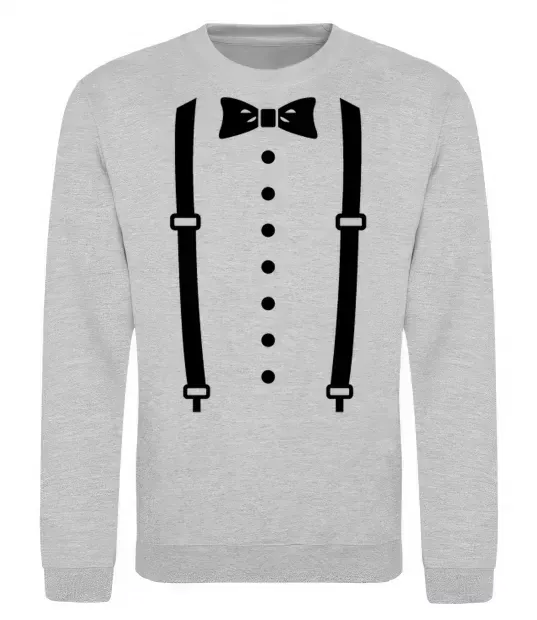 Світшот Метелик та підтяжки Сірий меланж фото