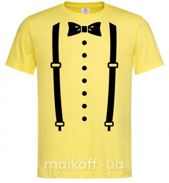 Мужская футболка Бабочка и подтяжки Лимонный фото