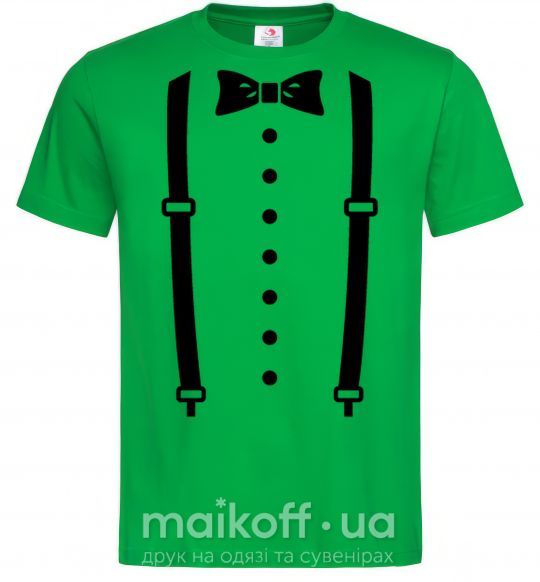 Мужская футболка Бабочка и подтяжки Зеленый фото