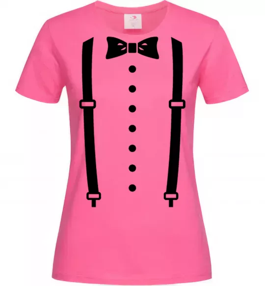 Жіноча футболка Метелик та підтяжки Яскраво-рожевий фото