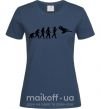 Женская футболка Эволюция тхэквондо Темно-синий фото