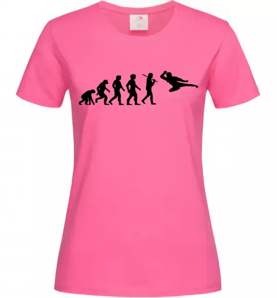 Женская футболка Еволюція тхеквондо Ярко-розовый фото