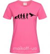 Жіноча футболка Эволюция тхэквондо Яскраво-рожевий фото