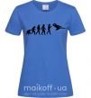 Жіноча футболка Эволюция тхэквондо Яскраво-синій фото