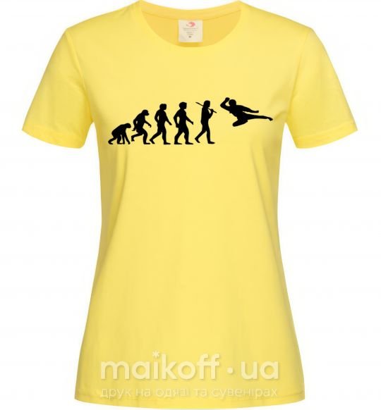 Жіноча футболка Эволюция тхэквондо Лимонний фото