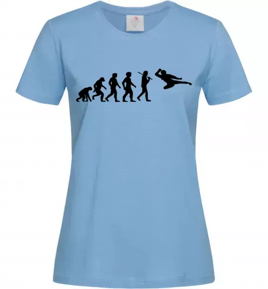 Женская футболка Еволюція тхеквондо Голубой фото