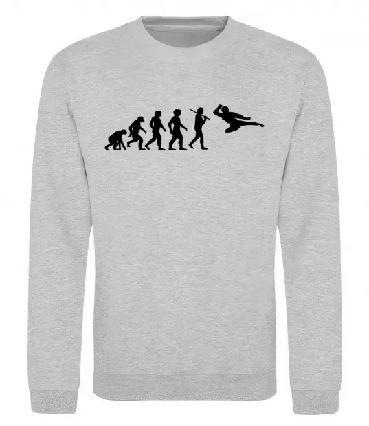 Свитшот Еволюція тхеквондо Серый меланж фото