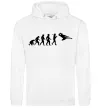 Женская толстовка (худи) Еволюція тхеквондо Белый фото