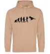 Женская толстовка (худи) Еволюція тхеквондо Песочный фото