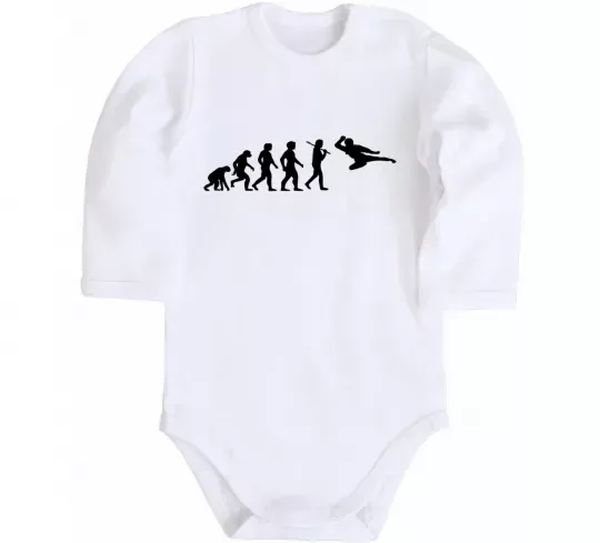 Детский боди Еволюція тхеквондо Белый фото