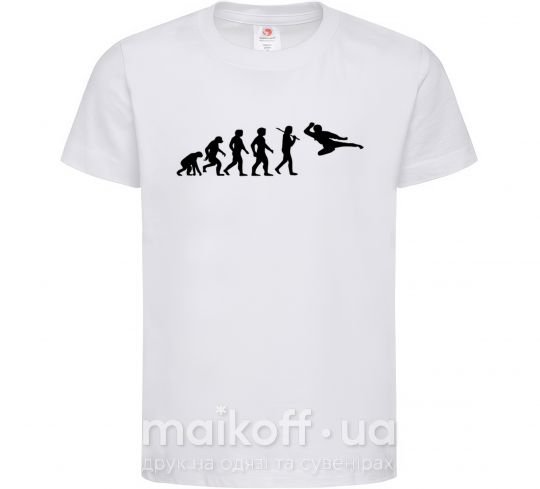 Дитяча футболка Эволюция тхэквондо Білий фото