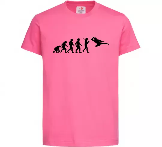 Детская футболка Еволюція тхеквондо Ярко-розовый фото
