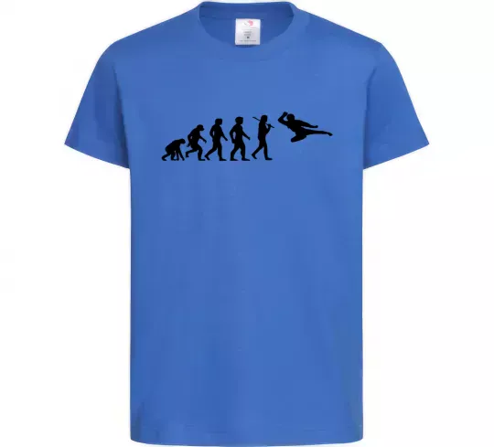 Детская футболка Еволюція тхеквондо Ярко-синий фото