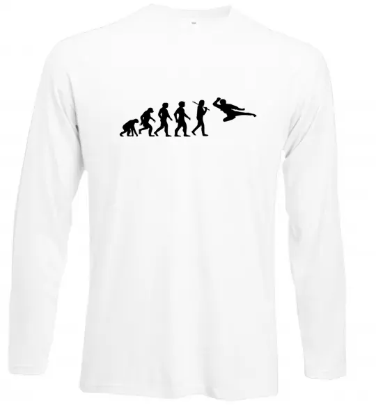 Лонгслив Еволюція тхеквондо Белый фото