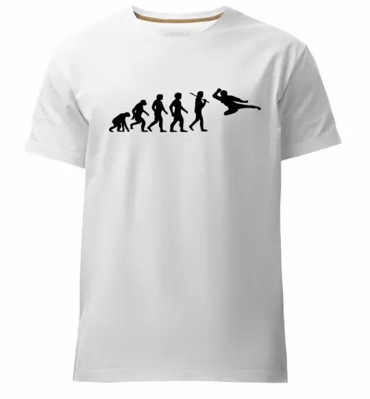 Мужская премиум футболка Еволюція тхеквондо Белый фото