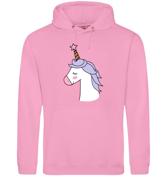 Мужская толстовка (худи) Одноріг з зіркою Розовый фото