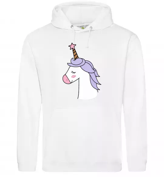 Женская толстовка (худи) Одноріг з зіркою Белый фото