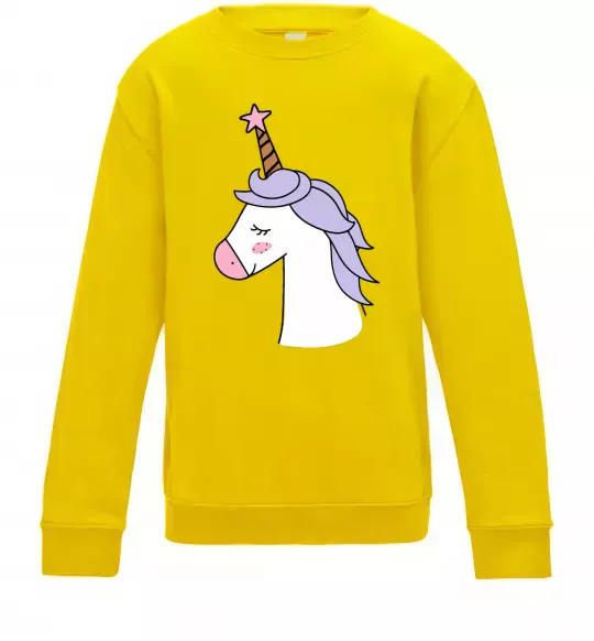Детский Свитшот Одноріг з зіркою Солнечно желтый фото