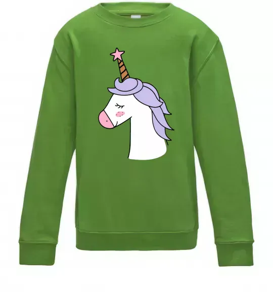 Детский Свитшот Одноріг з зіркою Лаймовый фото