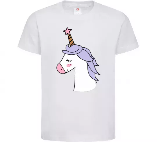 Детская футболка Одноріг з зіркою Белый фото