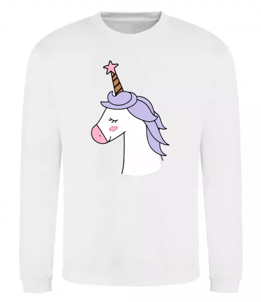 Свитшот Одноріг з зіркою Белый фото