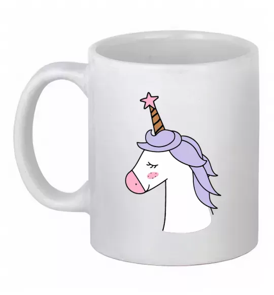 Чашка керамическая Одноріг з зіркою Белый фото