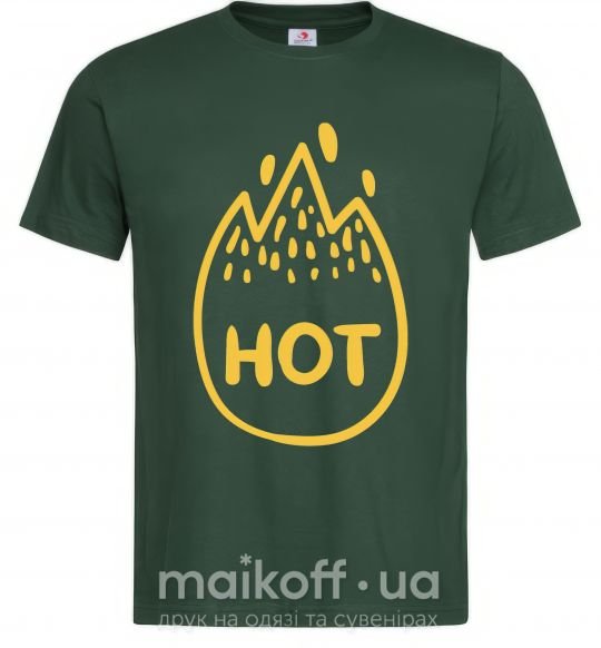 Мужская футболка Hot Темно-зеленый фото