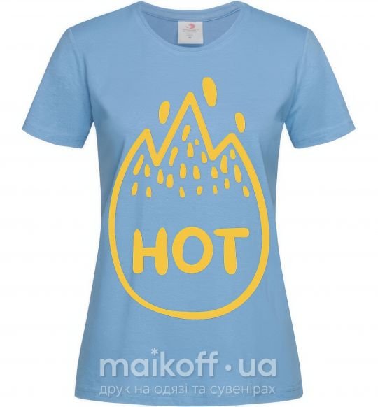 Женская футболка Hot Голубой фото