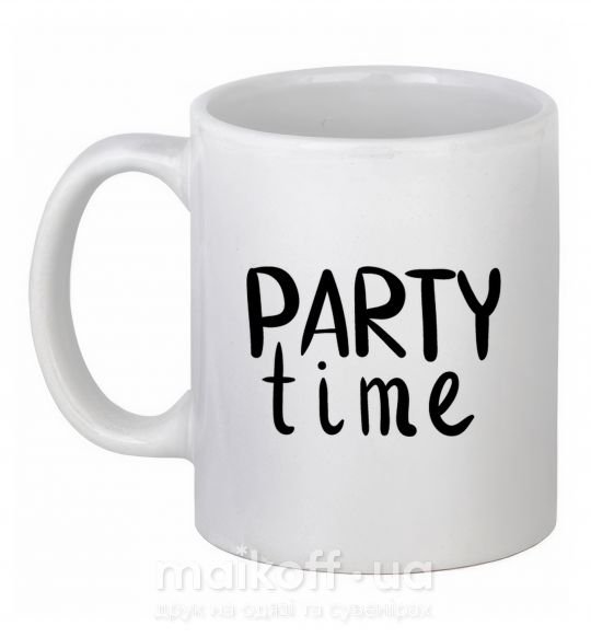 Чашка керамічна Party time Білий фото