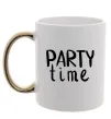 Чашка з кольоровою ручкою Party time Золото Чашка з кольоровою ручкою Party time Золото фото