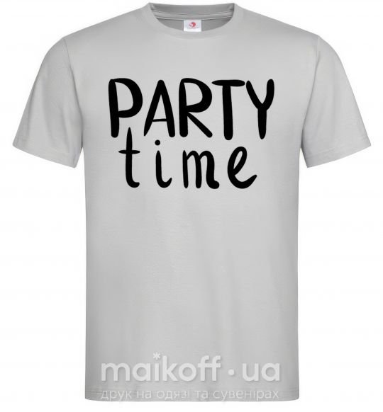 Мужская футболка Party time Серый фото