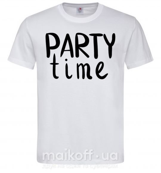 Чоловіча футболка Party time Білий фото