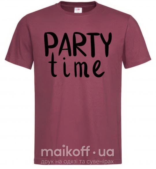 Чоловіча футболка Party time Бордовий фото