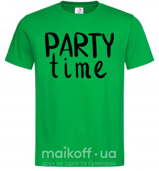 Мужская футболка Party time Зеленый фото