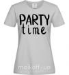 Жіноча футболка Party time Сірий фото