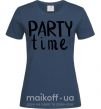 Жіноча футболка Party time Темно-синій фото