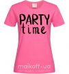 Жіноча футболка Party time Яскраво-рожевий фото