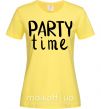 Жіноча футболка Party time Лимонний фото