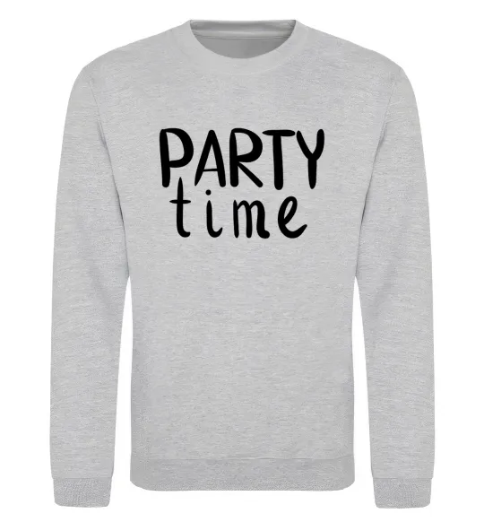 Свитшот Party time Серый меланж фото