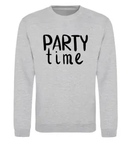 Свитшот Party time Серый меланж фото