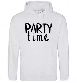 Мужская толстовка (худи) Party time Серый меланж фото