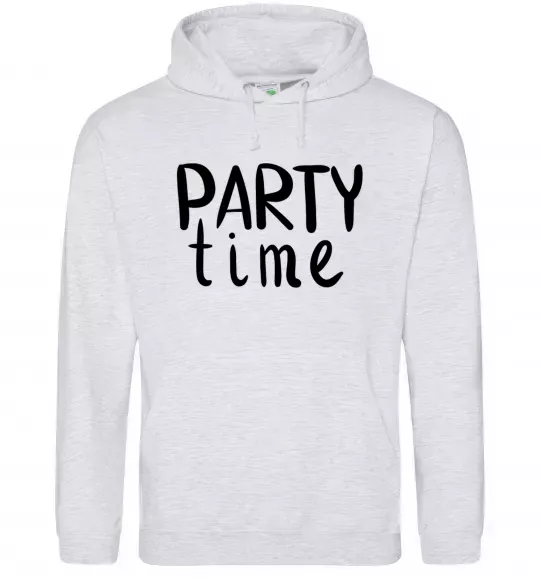 Женская толстовка (худи) Party time Серый меланж фото