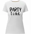 Жіноча преміум футболка Party time Білий фото